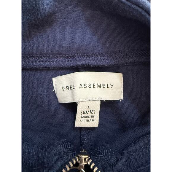 Youth Free Assembly Blue Long Sleeve Quarter Zip Track Jacket Sweater L 10/12 - Picture 8 of 10